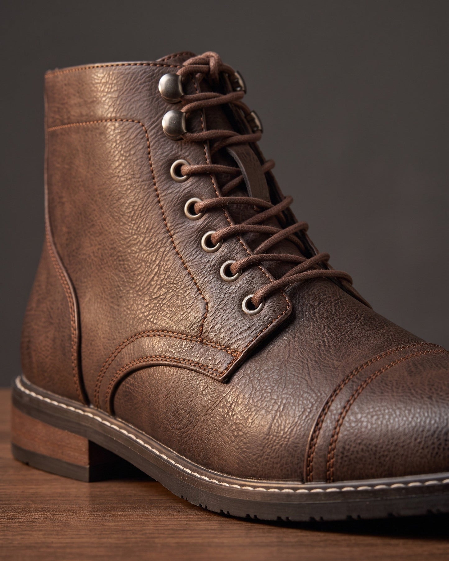Osvaldo Lace-Up Cap-Toe Boot