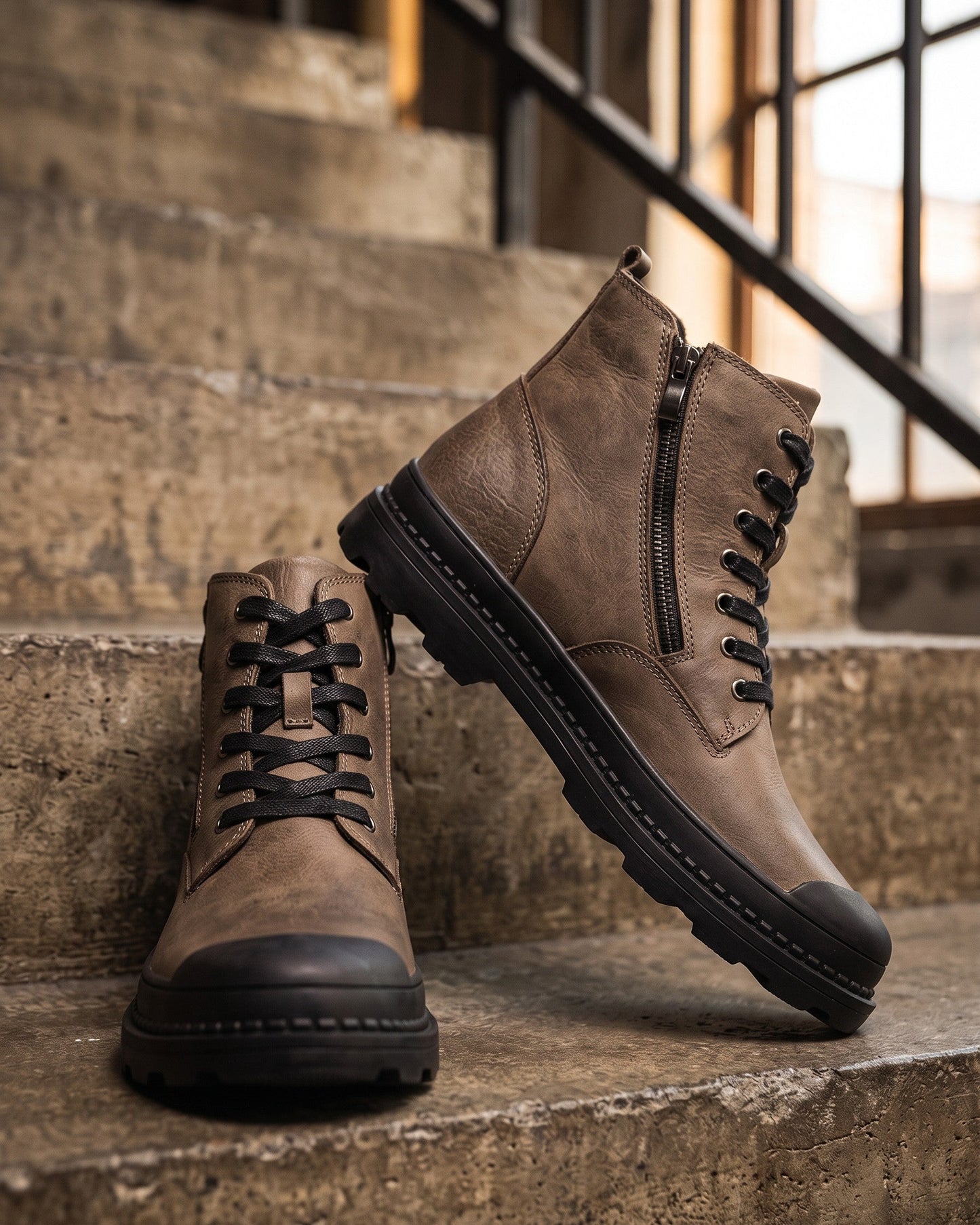 Mauro Leather Combat Boot
