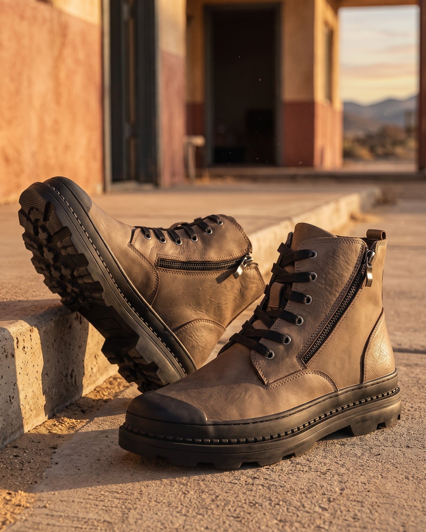 Mauro Leather Combat Boot