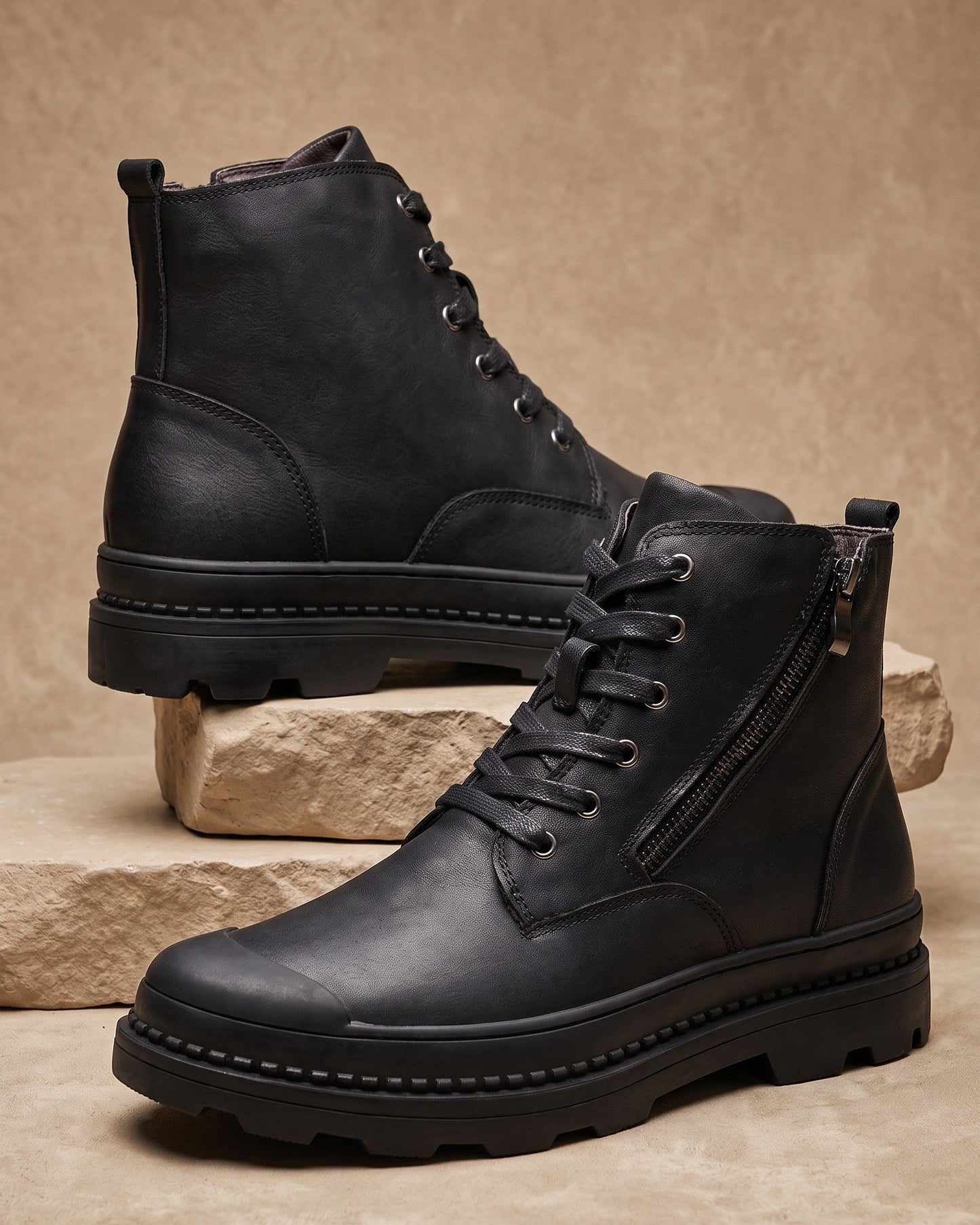 Mauro Leather Combat Boot