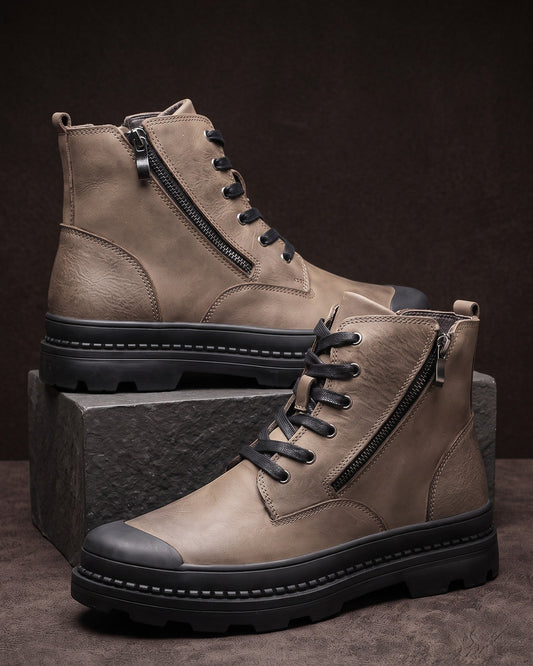 Mauro Leather Combat Boot