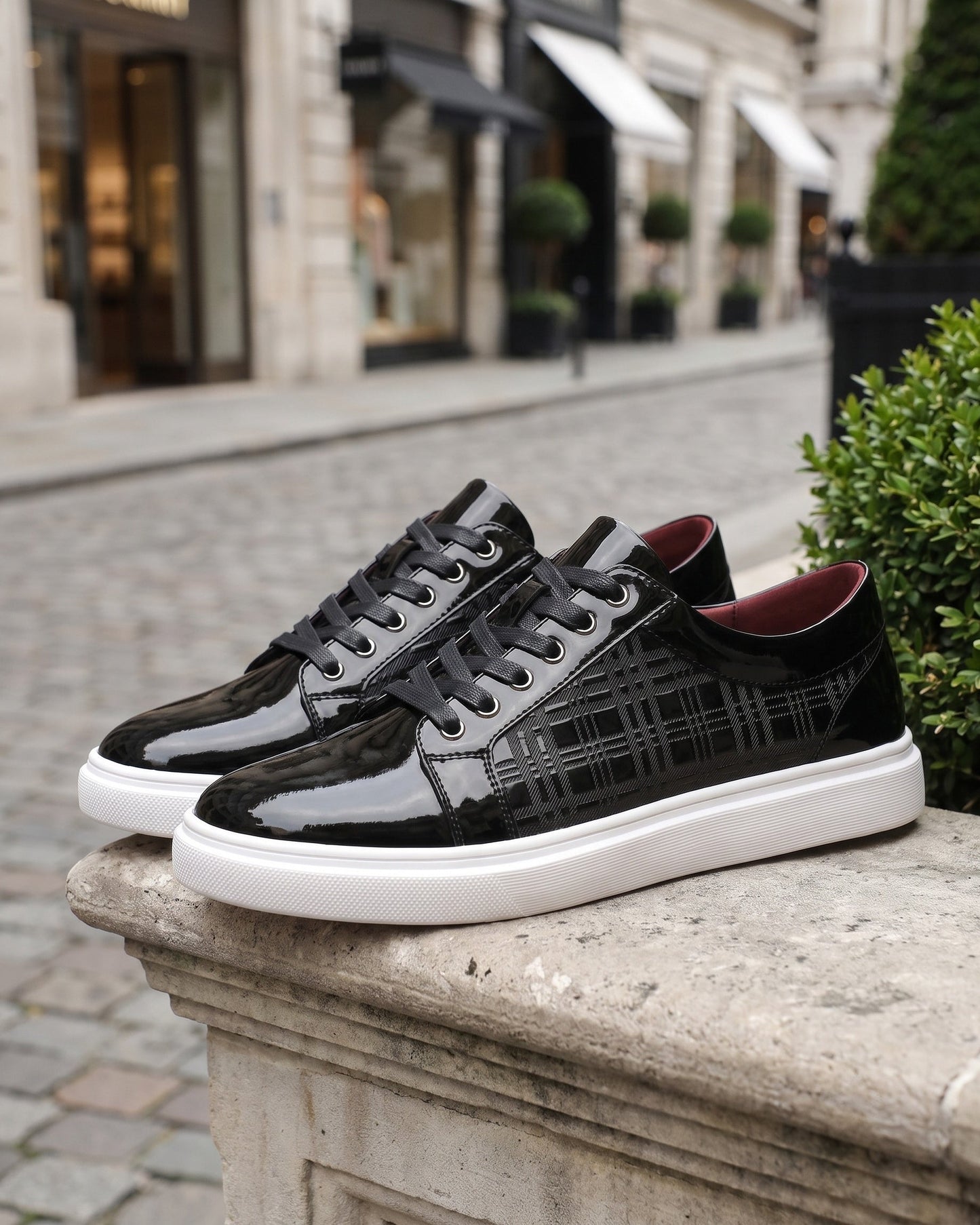 Marino Patent-Effect Sneakers