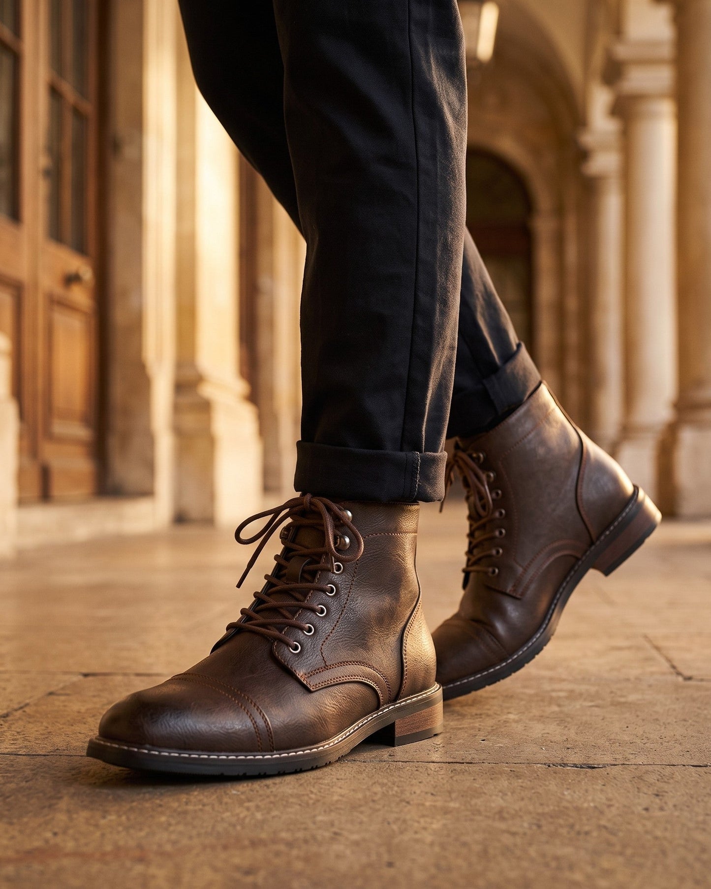 Osvaldo Lace-Up Cap-Toe Boot