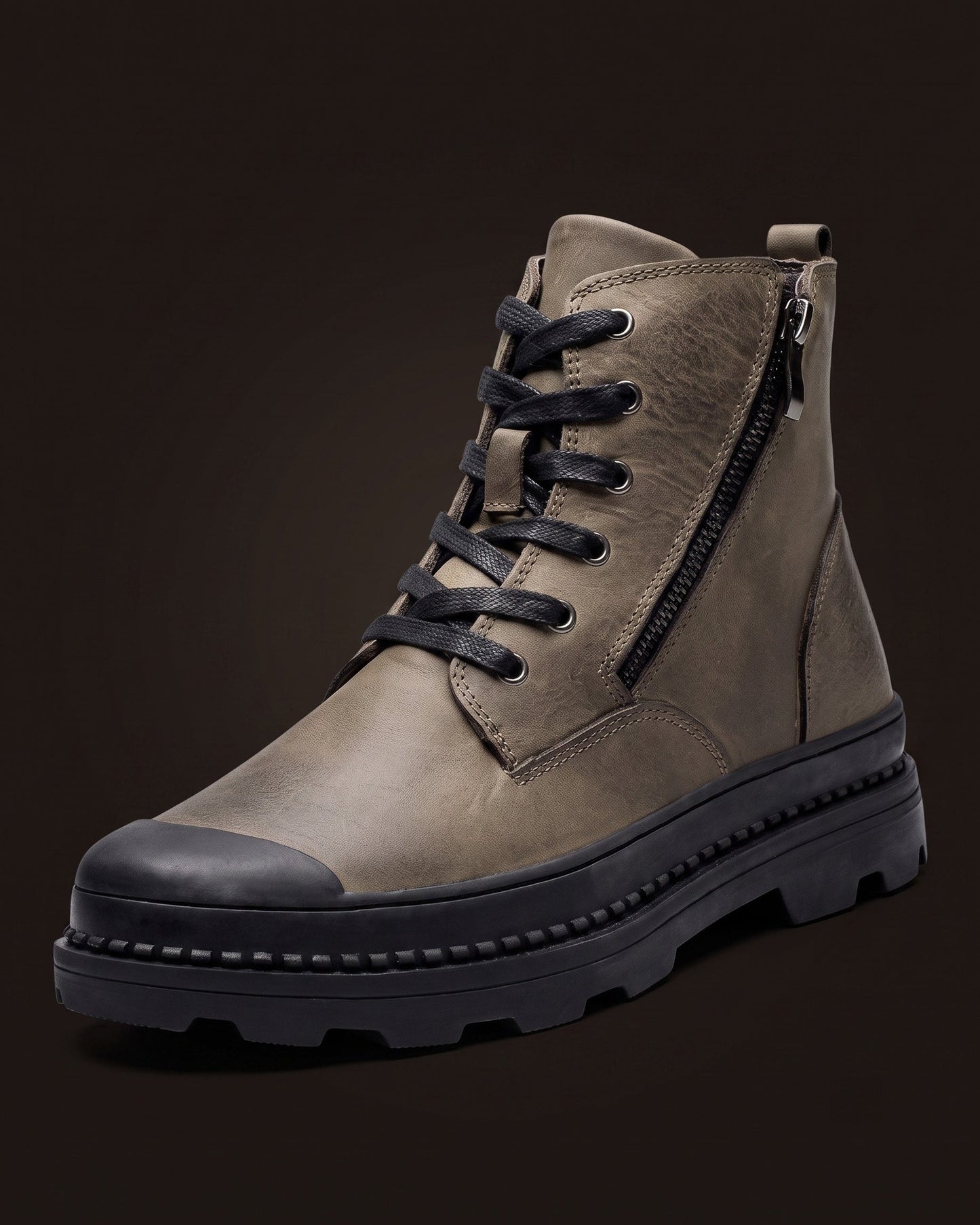 Mauro Leather Combat Boot