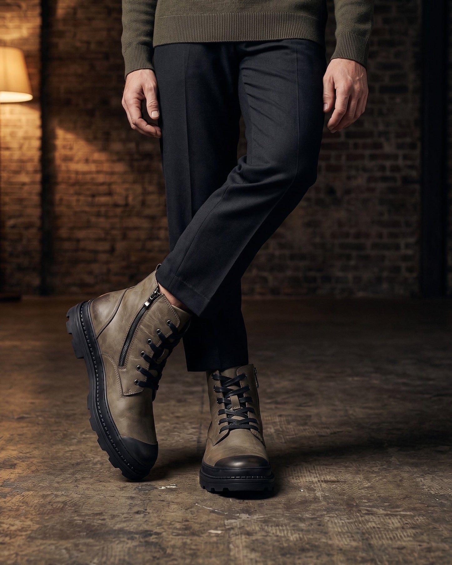 Mauro Leather Combat Boot