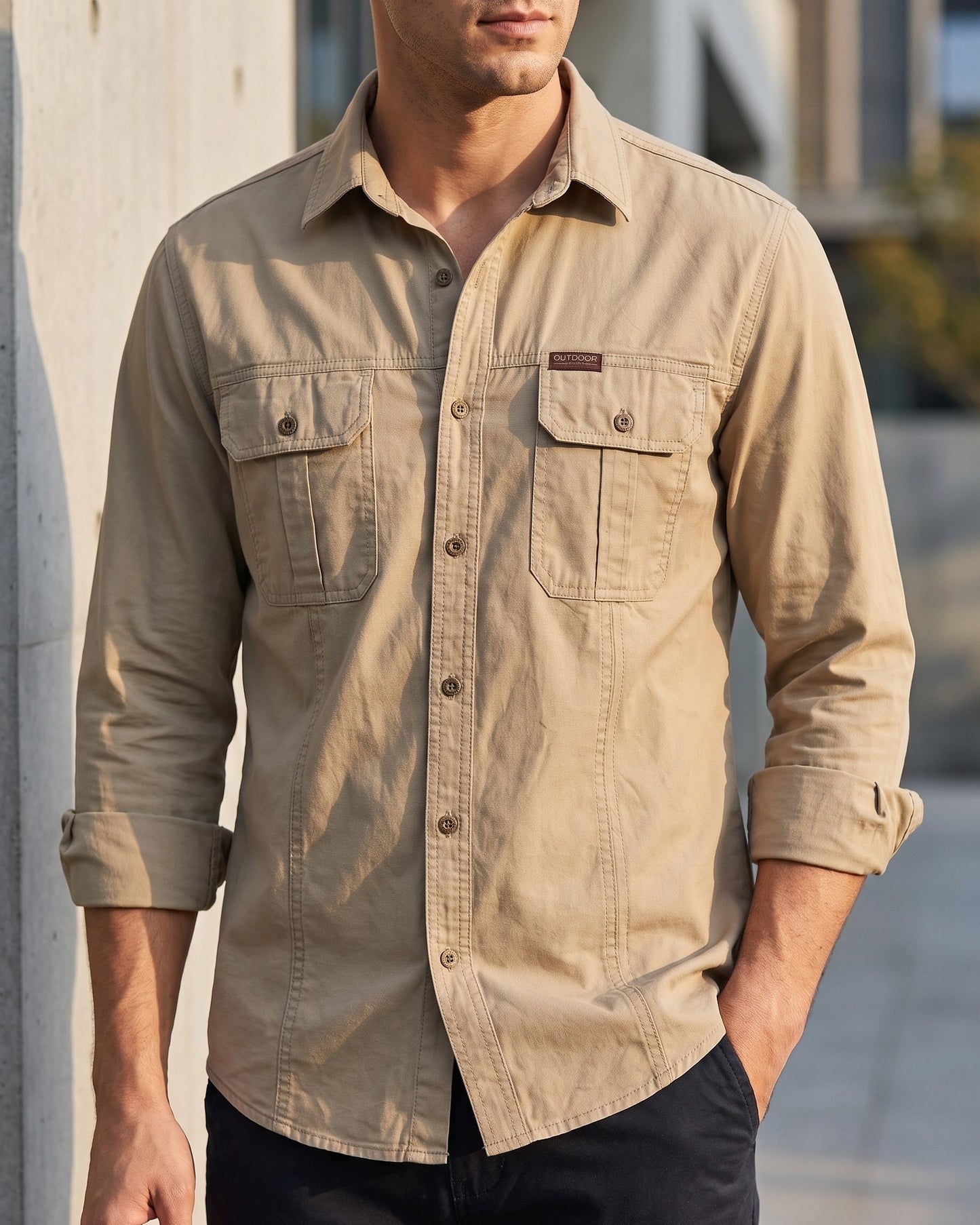 Sandro Cotton Utility Shirt
