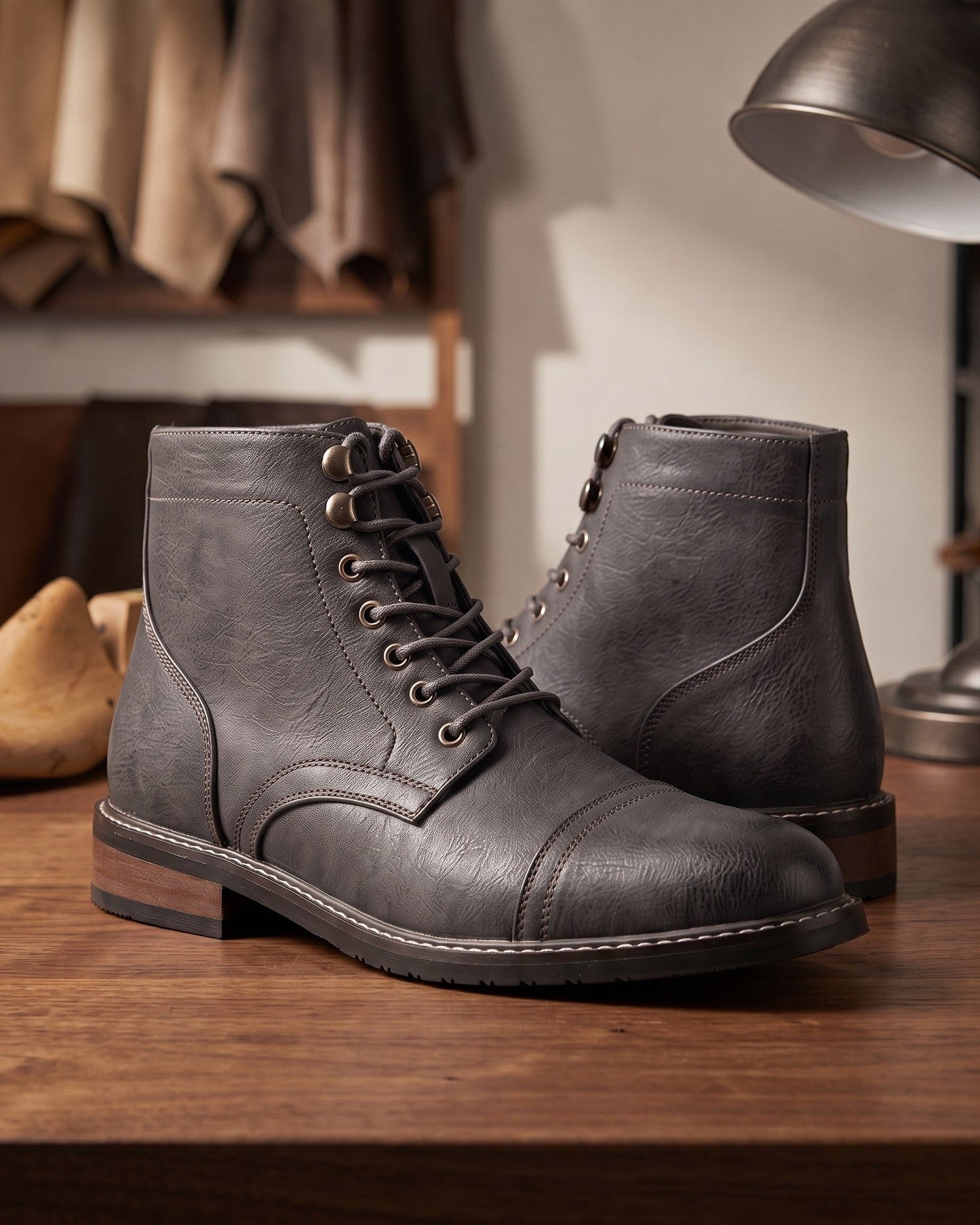 Osvaldo Lace-Up Cap-Toe Boot