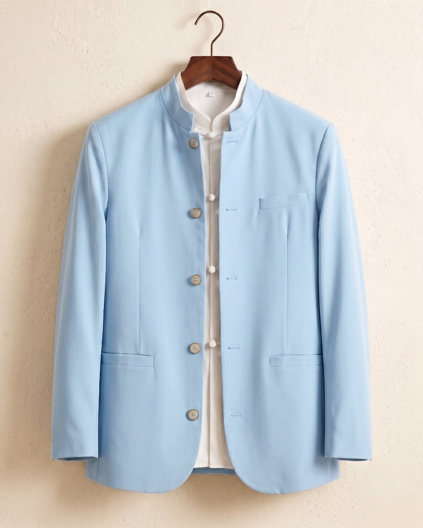 Dante Linen Mandarin Collar Jacket