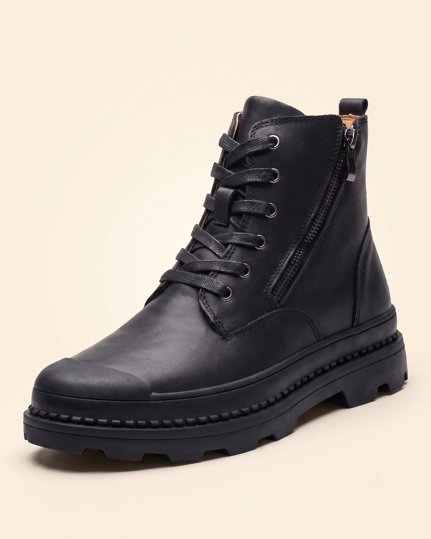 Mauro Leather Combat Boot